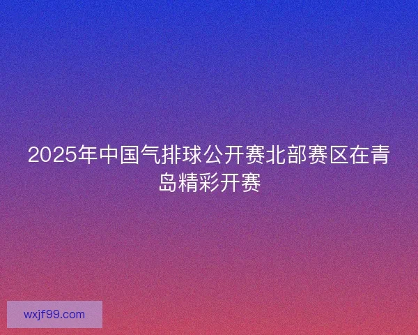 2025年中国气排球公开赛北部赛区在青岛精彩开赛